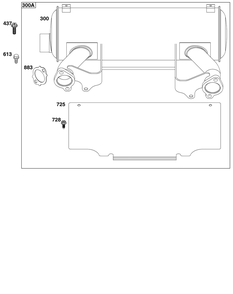 Exhaust Group Diagram and Parts List for 613477-0251-J1 400000 - 699999 Briggs and Stratton Engine